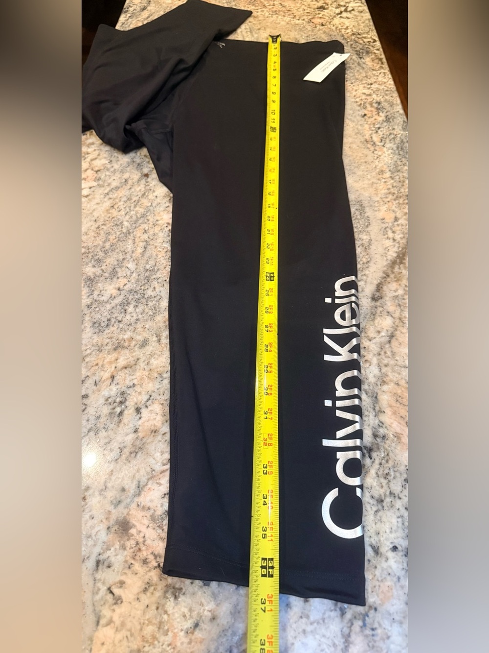 NWT Calvin Klein Performance 3X Black Cropped Leggings Stretch Moisture Wicking - Picture 4 of 13